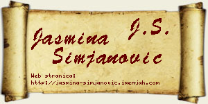 Jasmina Simjanović vizit kartica